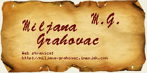 Miljana Grahovac vizit kartica